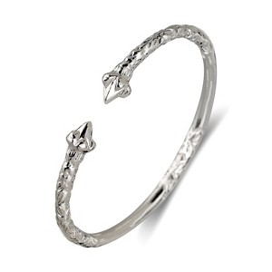 Better Jewelry, Pointy Ends Taj Mahal .925 Sterling Silver West Indian Bangle, 1 piece - 1 of 3