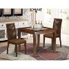 HomeStock 3-Pc Mahogany Finish Square Solid Wood Top Dining Table Set - 2 of 4