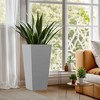 Metal Tapered Planter – Large Outdoor & Indoor Garden Plant Pot with Drainage Hole and Rubber Plug, Stylish Burnished Grey Finish for Home and Patio - 4 of 4