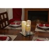 Pacific Accents 3x8 Mirrored Mosaic Flat Top 3D Virtual Flame Candle Gray - 2 of 2