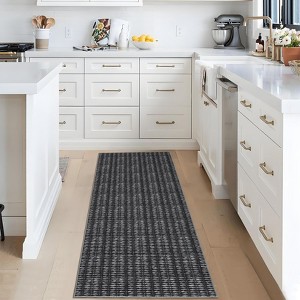 Modern Braided Printed Area Rug Farmhouse Indoor Carpet Low Pile Stain-Resistant Rugs Living Room Bedroom - 1 of 4