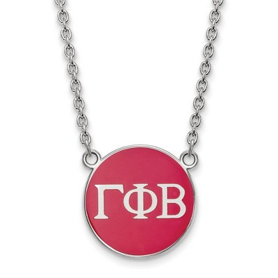 Black Bow Jewelry Sterling Silver Gamma Phi Beta Greek Life Necklace 18 Inch