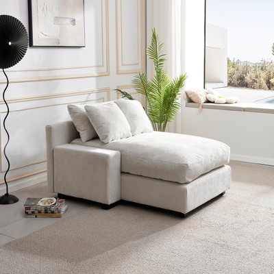 48.8" Daybed Sleeper Sofa with Square Arms, Solid Wood Frame and Plush Polyester Cushion