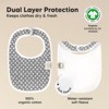 KeaBabies 8pk Organic Baby Bibs for Boy, Baby Drool Bib for Baby Boys and Girls, Newborn Teething Bibs - 3 of 4