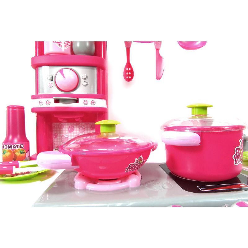 Link Worldwide Little Chef 31pc Set Deluxe Kitchen Appliance Cooking Play Set With Lights & Sound - Pink, 2 of 5