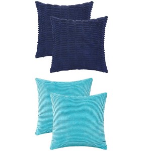 REGALWOVEN 4 Pcs Solid Modern Throw Pillow Covers for Home Decor 18" x 18" - 1 of 4