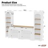 NicBex 2-Piece 72"H Vintage Bookcase Set with Adjustable Shelves, Free Standing 5 Tier Wood Grain Bookshelves, Farmhouse Two-Tone Storage Cabinet - 3 of 4