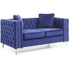 TiramisuBest 45"W Gray Corduroy Loveseat with Hidden Storage & Side Pocket, Compact Upholstered Sofa for Small Spaces - 3 of 4