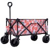 CAVINAS Utility Park Garden Wagon Cart, Shopping Cart Garden Cart with Wheels, Outdoor Picnic Wagon for Camping, Shopping - 4 of 4
