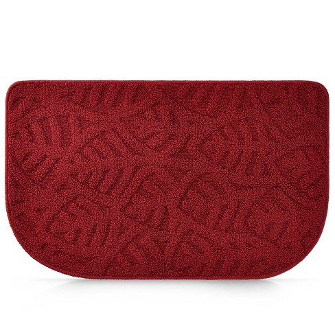 Farmlyn Creek Slip-resistant Kitchen Floor Mat, Half Round Red