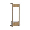 INFURNIC Decorative Wall Shelf Arlington Wall Towel Rack with Shelf and Hanging Bar Space Saving Storage for Bathroom, Brown, 5.9"*12.2"*31.5" - 2 of 4