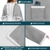PAVILIA Wearable Blanket with Sleeves for Women Men Adults, Warm Soft Plush Snuggle Pocket Sleeved TV Throw - 3 of 4