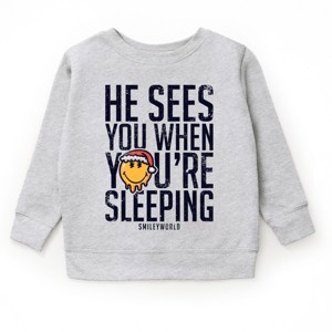 SmileyWorld He Sees You When You're Sleeping - Youth Graphic Sweatshirt - 1 of 4