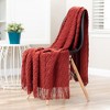 Chanasya Bevel Acrylic Knit Boho Throw Blanket With Tassels - 3 of 4