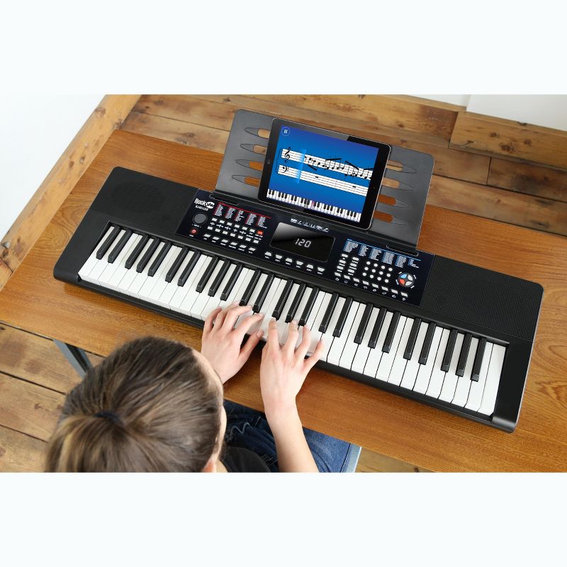 RockJam RJ461LED 61-Key Keyboard Piano with Keynote Stickers & Lessons, 2 of 9