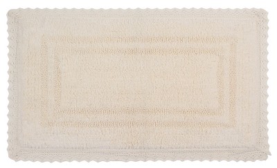 Opulent Beige Cotton Reversible Tufted Bath Rug