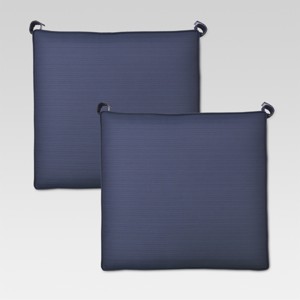 Folwell 2pk Outdoor Dining Seat Cushion - Navy - Threshold , Blue
