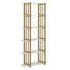 6 Tier Book Shelf, Modern Tall Bookshelf, Industrial Bookcase Corner Storage Organizer, Free Standing Storage Shelving Unit - 2 of 4