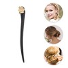 Unique Bargains Women's Gardenia Hair Chopstick Black Pink 1 Pc - 3 of 4