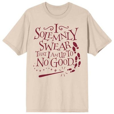 Harry Potter I Solemnly Swear That I Am Up To No Good Beige T-shirt-xxl ...