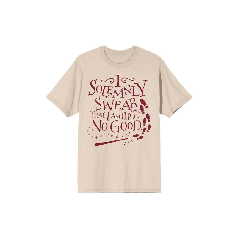 Harry Potter I Solemnly Swear That I Am Up To No Good Unisex Beige T-shirt, 1 of 4