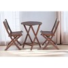 TiramisuBest Dining Table Set, Barstool Dining Table with Rustic Brown for Dining and Kitchen - 2 of 4