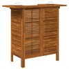 Bar Table Warm Brown Solid Acacia Wood 43.3x19.7x41.3 in - 2 of 4