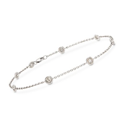 Ross-Simons 0.50 ct. t.w. Diamond Bracelet in 14kt White Gold