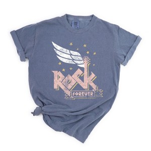Simply Sage Market Women's Rock Forever Short Sleeve Garment Dyed Tee - 1 of 1