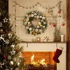 24 In Christmas Wreath With Lights for Front Door, Pre-Lit Christmas Wreath, Battery Operated, Lighted Xmas Door Wreath with Ball Ornaments - 2 of 4