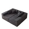 104" Corduroy L-Shaped Modular Sectional Sofa, Oversized Floor Couch - 4 of 4
