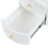 Cloud Coffee Table Set of 3, Modern End Table, Cute Irregular Tea Table for Living Room, Bedroom White 38 inch - 3 of 4
