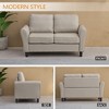 Linen Sofa Modern Couch Comfy Loveseat for Living Room, Office, Bedroom - 3 of 4