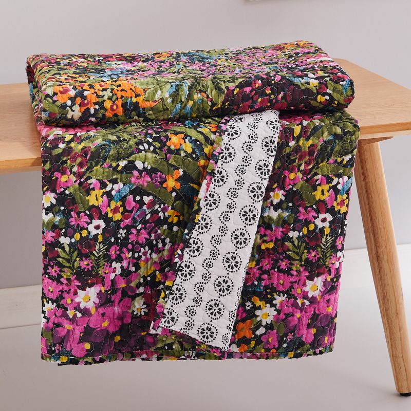 Basel Floral Quilted Throw - Levtex Home, 2 of 6