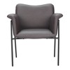 HomeRoots 31" Brown And Black Faux Leather And Faux Leather Arm Chair - 4 of 4