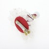 Unique Bargains Christmas Hair Clips Star Stripes for Christmas 3.74"x3.54" Red White 1 Pc - 4 of 4