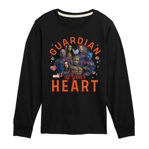 Boys' - Marvel - Guardian Of Your Heart Valentine Long Sleeve Graphic T-Shirt - 1 of 4