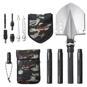 VEVOR Survival Shovel, 13 in 1 Camping Shovel Folding Multitool, Military Grade Portable Compact Tactical Shovel,Black - 1 of 4