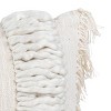Textured Yarn White 14X22 Hand Woven Filled Pillow - Foreside Home & Garden - 4 of 4