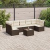 vidaXL Garden Sofa Set Brown - 2 of 4