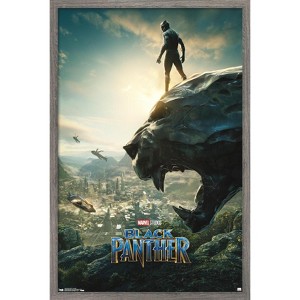 Trends International Marvel Cinematic Universe - Black Panther - Panther Monument One Sheet Framed Wall Poster Prints - 1 of 4