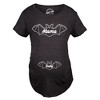 Maternity Mama Bat Baby Bat Pregancy Tee Funny Halloween Baby Announcement Graphic Tee - Crazy Dog Maternity T Shirt - 3 of 4