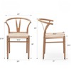 Fontoi Accent Chairs, 2PCS Dining Room Chairs with Y-Shaped Backrest Seat, Modern Dining Room Chairs, White, 17"*20"*30" - 2 of 4
