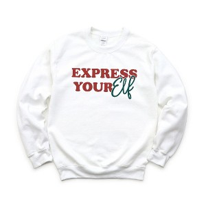 Simply Sage Market Women's Graphic Sweatshirt Express Your Elf - 1 of 4
