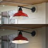 12.25" 1-Light Wallace Farmhouse Industrial LED Victorian Arm Outdoor Sconce - JONATHAN Y - 2 of 4