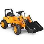 Costway Kids Ride On Excavator Digger 6V Battery Powered Tractor w/Digging Bucket Yellow