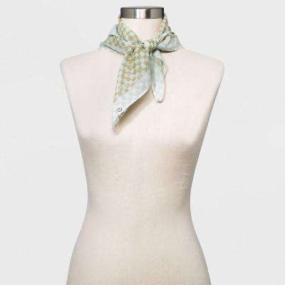 Women's Checker Printed Cotton Bandana - Universal Thread™ Green