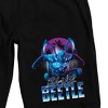 Blue Beetle Hero Pose Men's Black Sleep Pajama Pants - 2 of 4