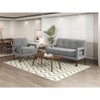 Okak Comfy Chenille Sofa 1pc with Tufted Backrest, Solid Wood Legs Modern Loveseat Couch Upholstery Pocket for Apartments,living Room,Study, Gray - 3 of 4