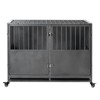 GustoWave 47'' Heavy-Duty Dog Crate with Double Door Wheels Carbon Steel Escape Dog Cage for Small Medium Large Dogs Silver - 3 of 4